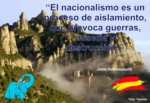 Un Enseñanza de Jiddu Krishnamurti sobre El Nacionalismo, en La Frase del Día del Centro de lavado de coches Elefante Azul de Avilés